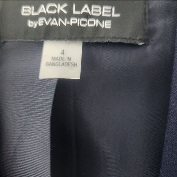 VtgBlackLabel by EvanPecone 4 NavyBlue 3/4SleeveCuffsCroppedWomenOpened Cardigan - Picture 2 of 8